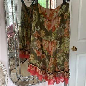 Cynthia Steffe boho tiered skirt